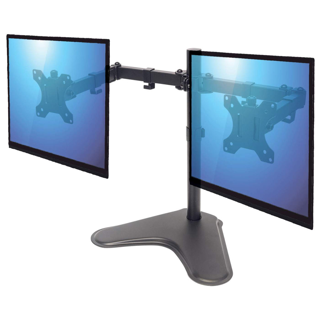 INTELLINET/MANHATTAN Monitor Mount - Desk - 2 Monitors - Full Motion - 13 To 32in - Black