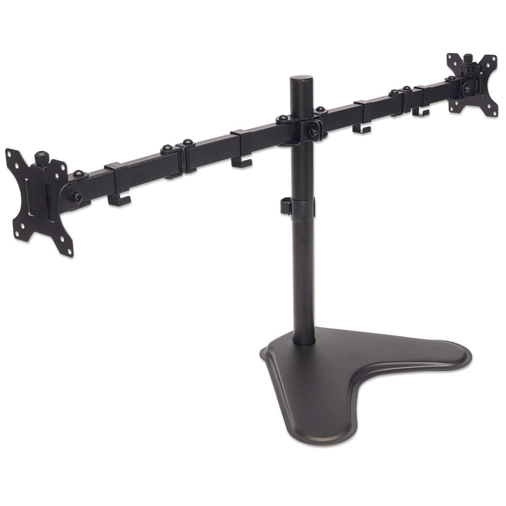 INTELLINET/MANHATTAN Monitor Mount - Desk - 2 Monitors - Full Motion - 13 To 32in - Black