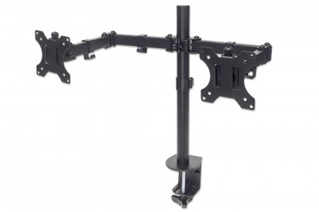 INTELLINET/MANHATTAN Monitor Mount - Desk - 2 Monitors - Full Motion - 13 To 32in - Black