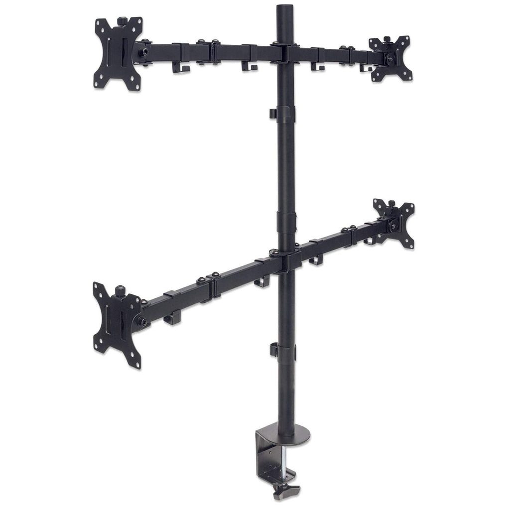 INTELLINET/MANHATTAN Monitor Mount - Desk - 4 Monitors - Full Motion - 13 to 32in - Black