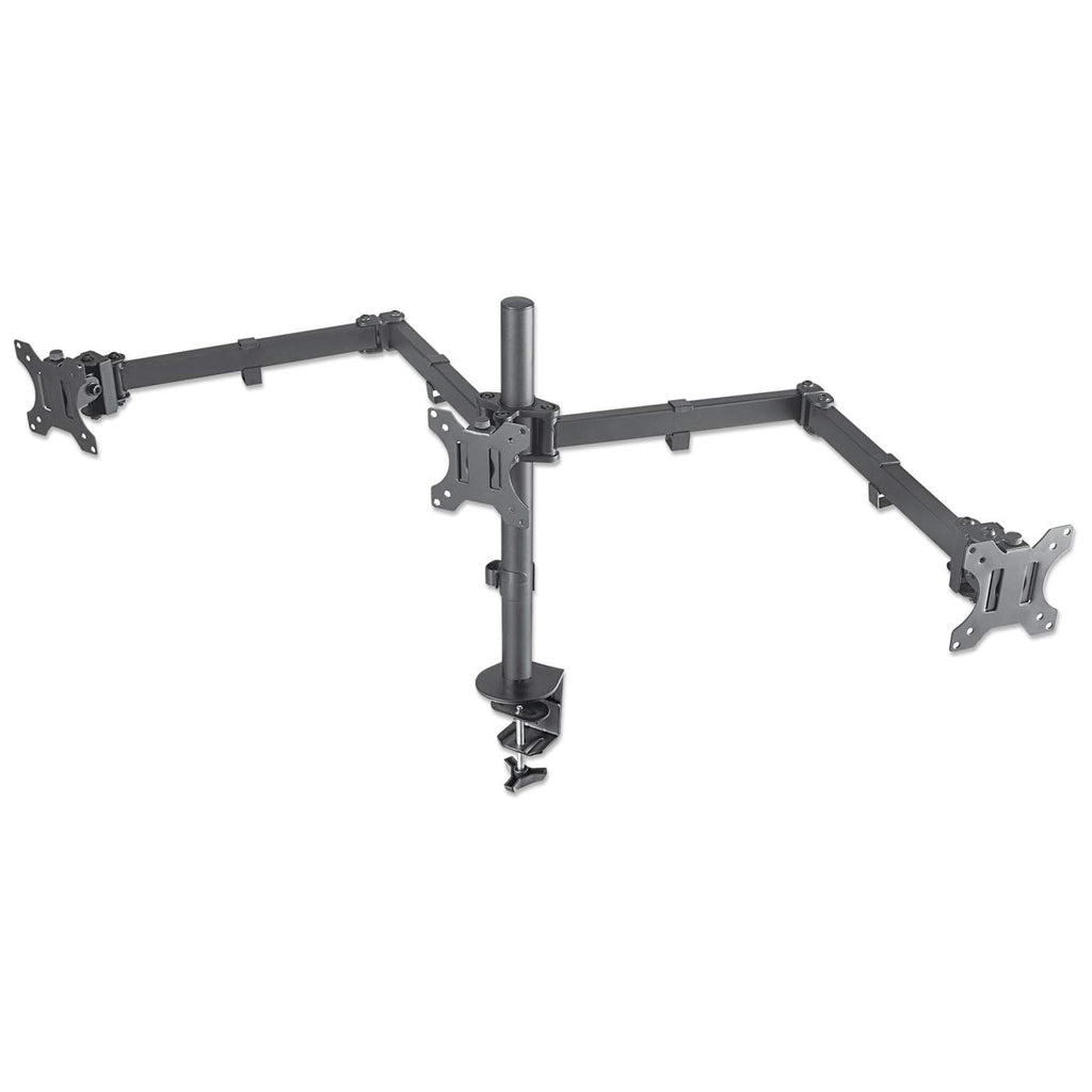 INTELLINET/MANHATTAN Monitor Mount - Wall - 3 Monitors - 13 to 27in - Black