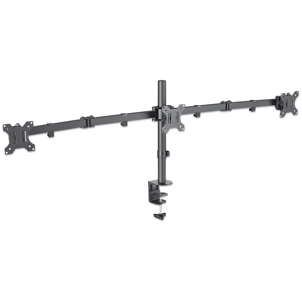 INTELLINET/MANHATTAN Monitor Mount - Wall - 3 Monitors - 13 to 27in - Black