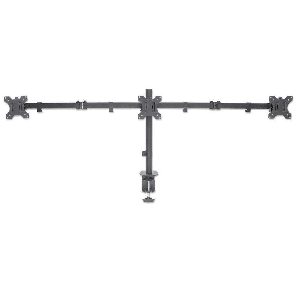 INTELLINET/MANHATTAN Monitor Mount - Wall - 3 Monitors - 13 to 27in - Black