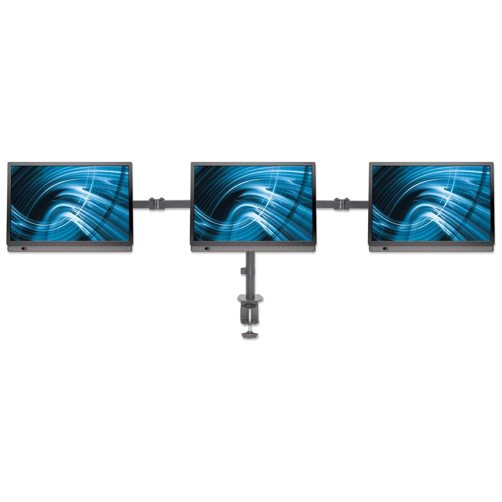 INTELLINET/MANHATTAN Monitor Mount - Wall - 3 Monitors - 13 to 27in - Black