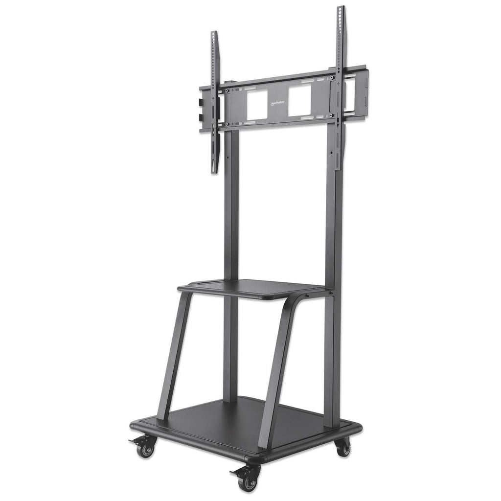 INTELLINET/MANHATTAN TV Cart - 1 TV - Height-Adjustable - 37 to 100in - Black