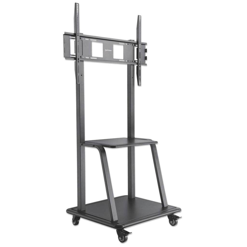INTELLINET/MANHATTAN TV Cart - 1 TV - Height-Adjustable - 37 to 100in - Black