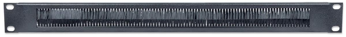 INTELLINET/MANHATTAN Cable Entry Panel - 19in - 1U - With Brush Insert - Black