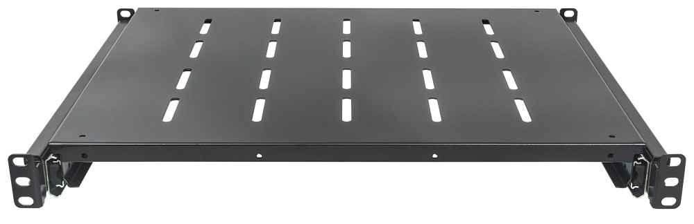 INTELLINET/MANHATTAN Sliding Shelf - 19in - 1U - 600/1000mm Depth, Shelf/550mm - Black