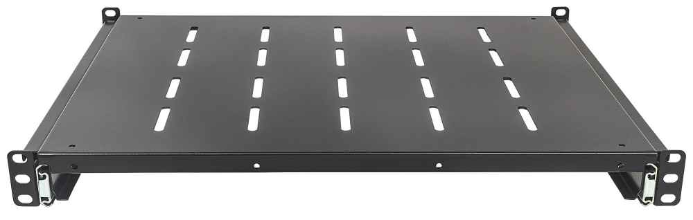 INTELLINET/MANHATTAN Sliding Shelf - 19in - 1U - 600/1000mm Depth, Shelf/550mm - Black