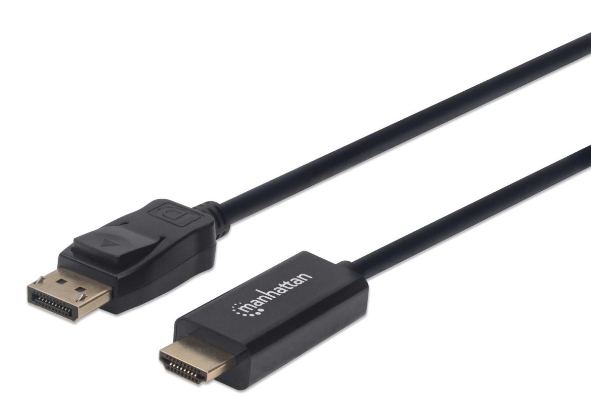 INTELLINET/MANHATTAN DisplayPort Male To Hdmi Male Cable 2m Black (152679)