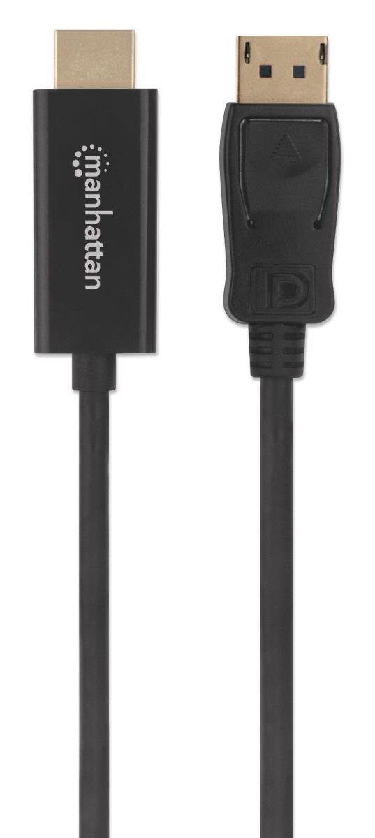 INTELLINET/MANHATTAN DisplayPort Male To Hdmi Male Cable 2m Black (152679)