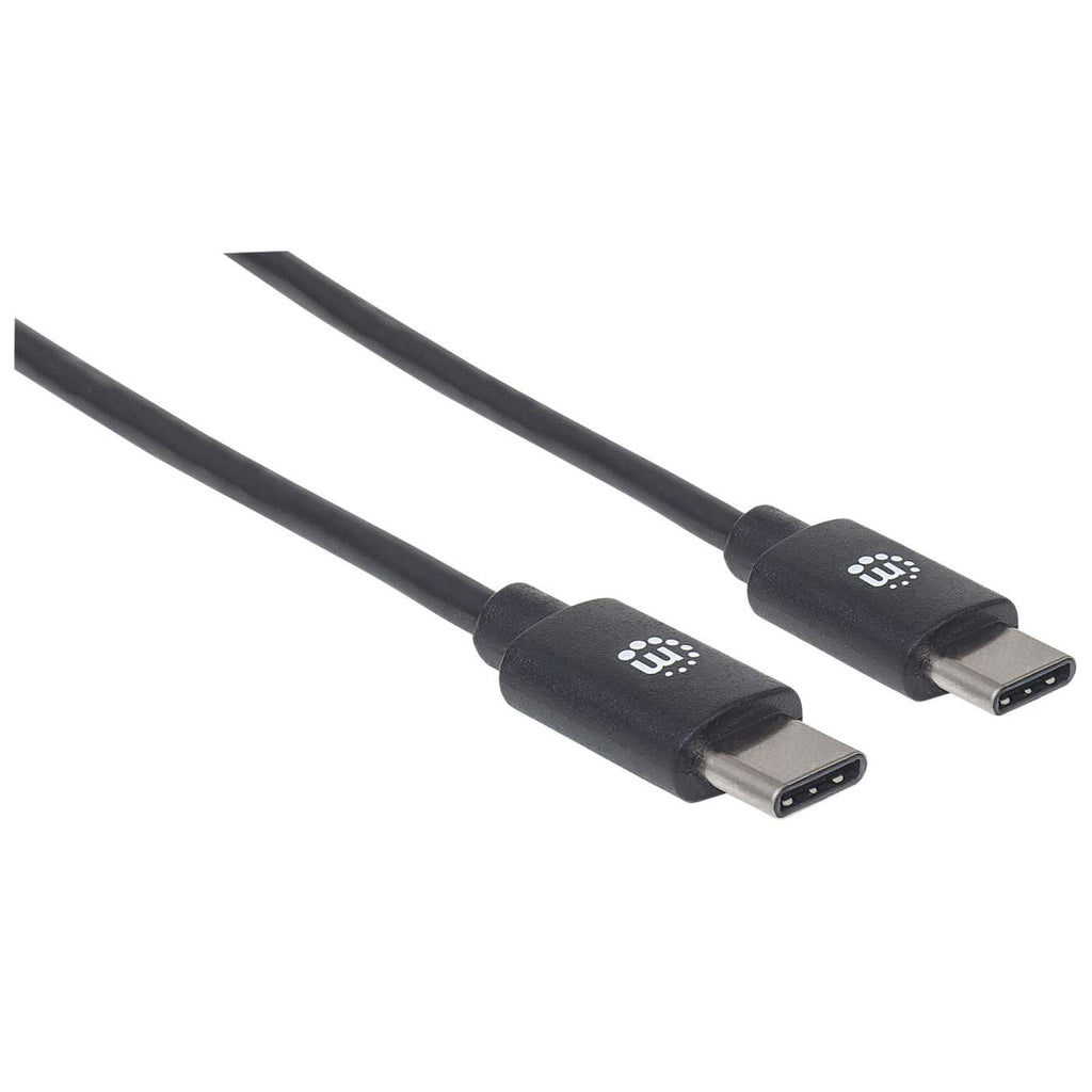 INTELLINET/MANHATTAN USB C Device Cable USB 2.0, Type-C Male to Type-C Male, 480 Mbps, 1m Black