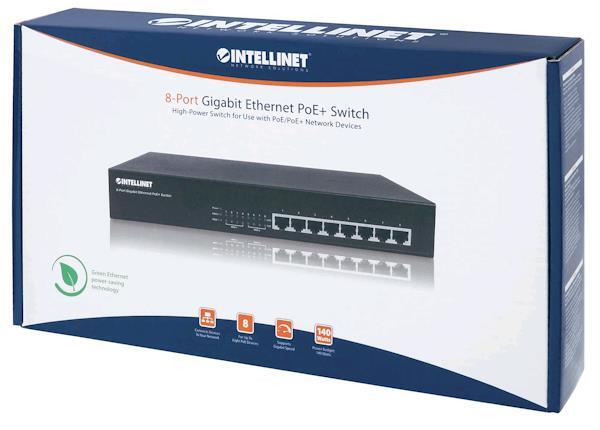 INTELLINET/MANHATTAN Gigabit Ethernet PoE+ Switch 8-Port