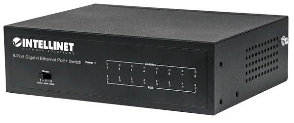 INTELLINET/MANHATTAN Gigabit Ethernet PoE+ Switch 8 Port