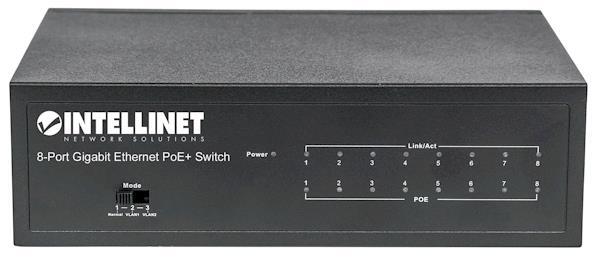 INTELLINET/MANHATTAN Gigabit Ethernet PoE+ Switch 8 Port