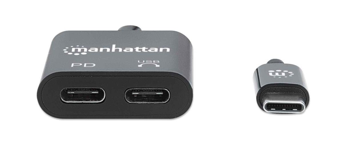 INTELLINET/MANHATTAN USB-C Male to USB-C Audio Adapter With USB-C Power Delivery Port