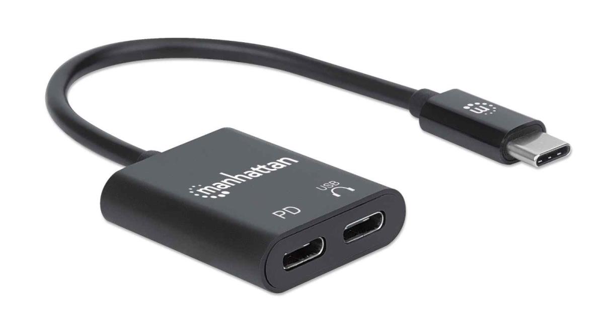 INTELLINET/MANHATTAN USB-C Male to USB-C Audio Adapter With USB-C Power Delivery Port