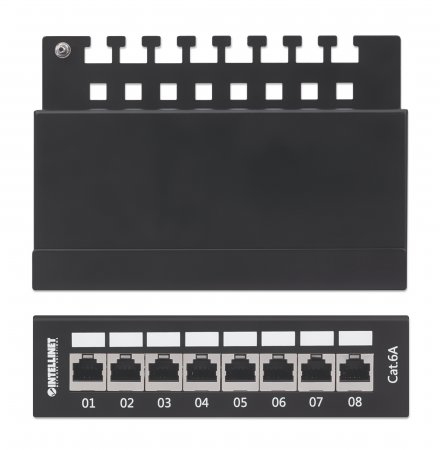 INTELLINET/MANHATTAN Patch Panel - 8 Port - CAT6A - FTP - Shielded - Desktop