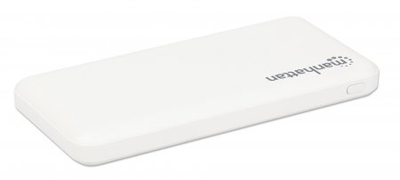 INTELLINET/MANHATTAN Power Bank 10000mah 2xUSB-A Output Ports (2.1A and 1A), 2xInput Ports (USB-C and Micro-USB, 2A each), White