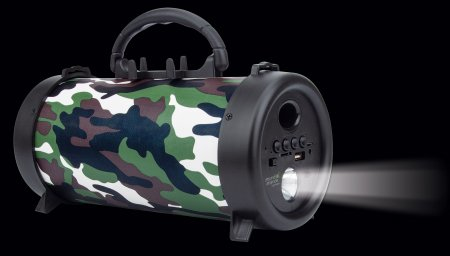 INTELLINET/MANHATTAN Camouflage Bluetooth Speaker - FM Radio/MicroSD Reader - 3w