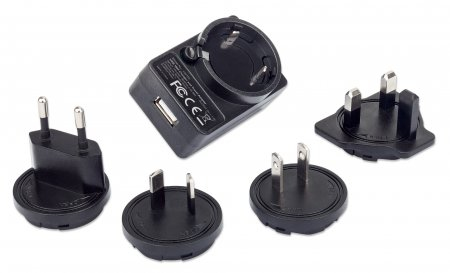 INTELLINET/MANHATTAN Wall Charger and Travel Adapter - USB