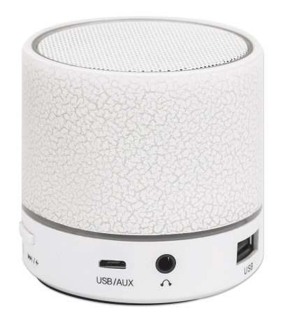 INTELLINET/MANHATTAN Led Bluetooth Speaker - Microsd Reader Aux White - 3w