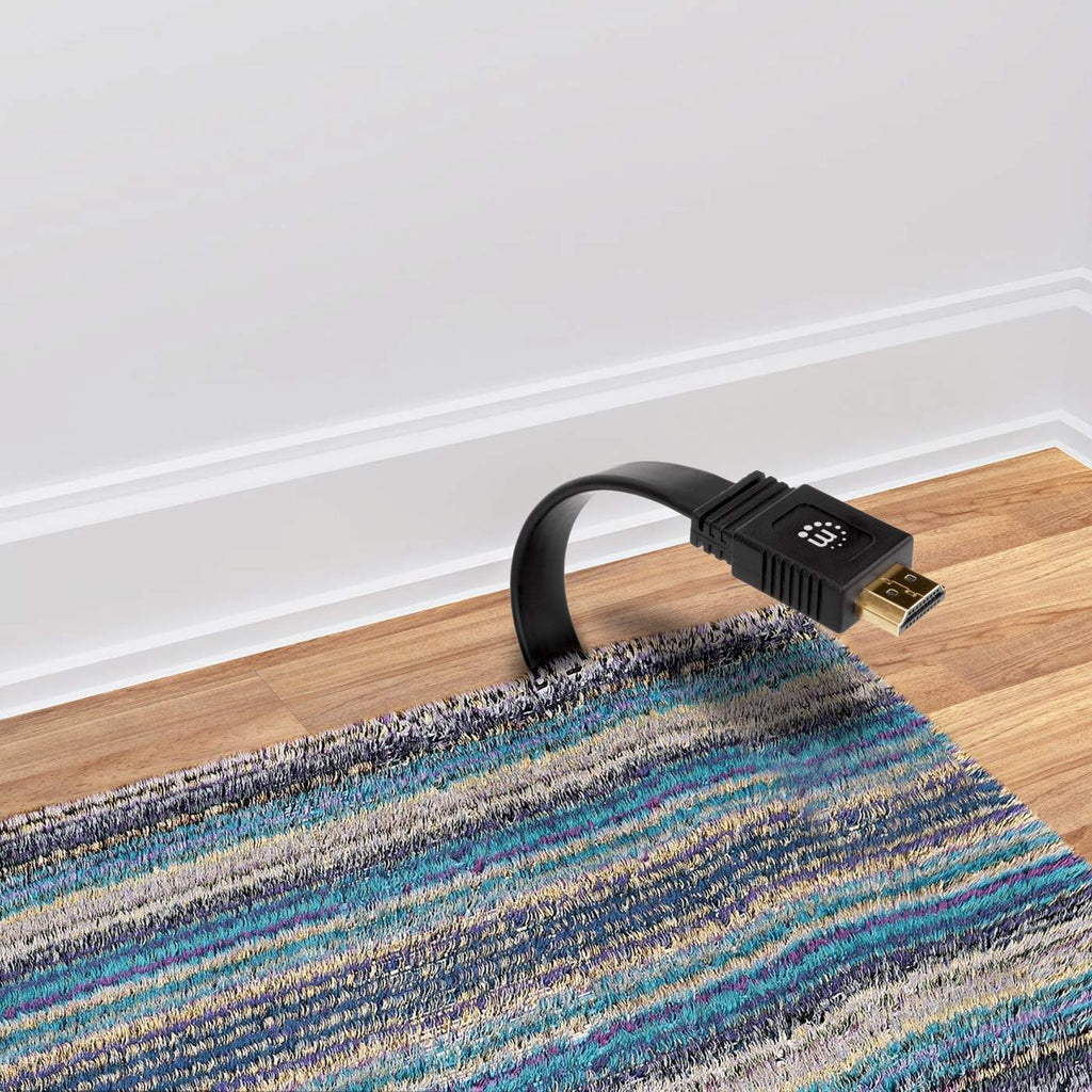 INTELLINET/MANHATTAN Hdmi Cable With Ethernet 50cm 4k/60hz - Flat Male/male Black