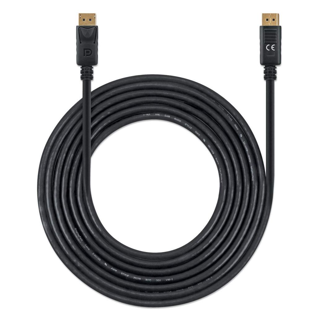 INTELLINET/MANHATTAN DisplayPort Cable 3m 8k/60hz- Pvc Male/Male Black
