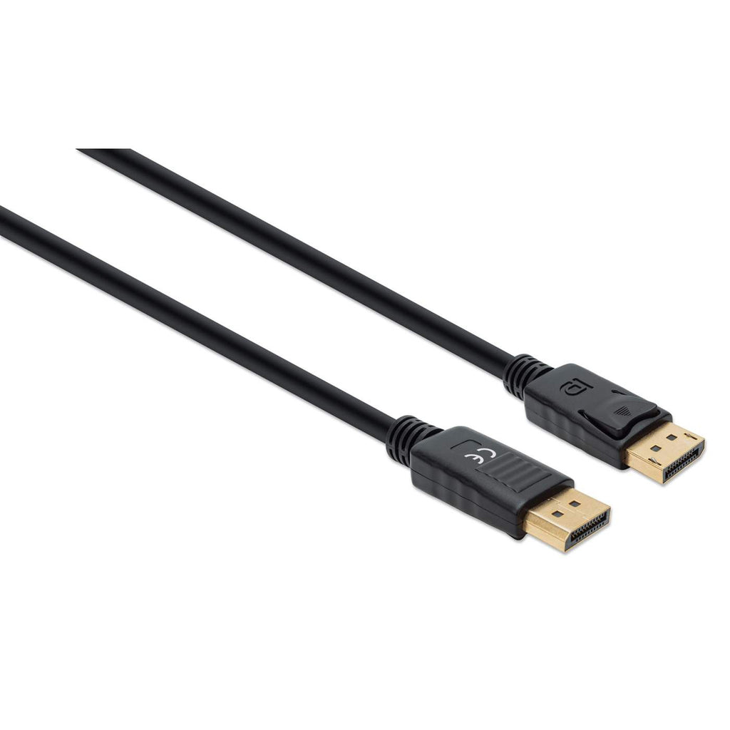INTELLINET/MANHATTAN DisplayPort Cable 2m 8k/60hz- Pvc Male/Male Black