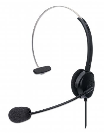 INTELLINET/MANHATTAN Headset - Single-sided Over-ear Design - Mono - USB