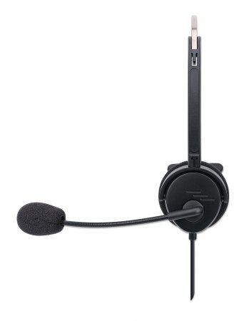 INTELLINET/MANHATTAN Headset - Single-sided Over-ear Design - Mono - USB