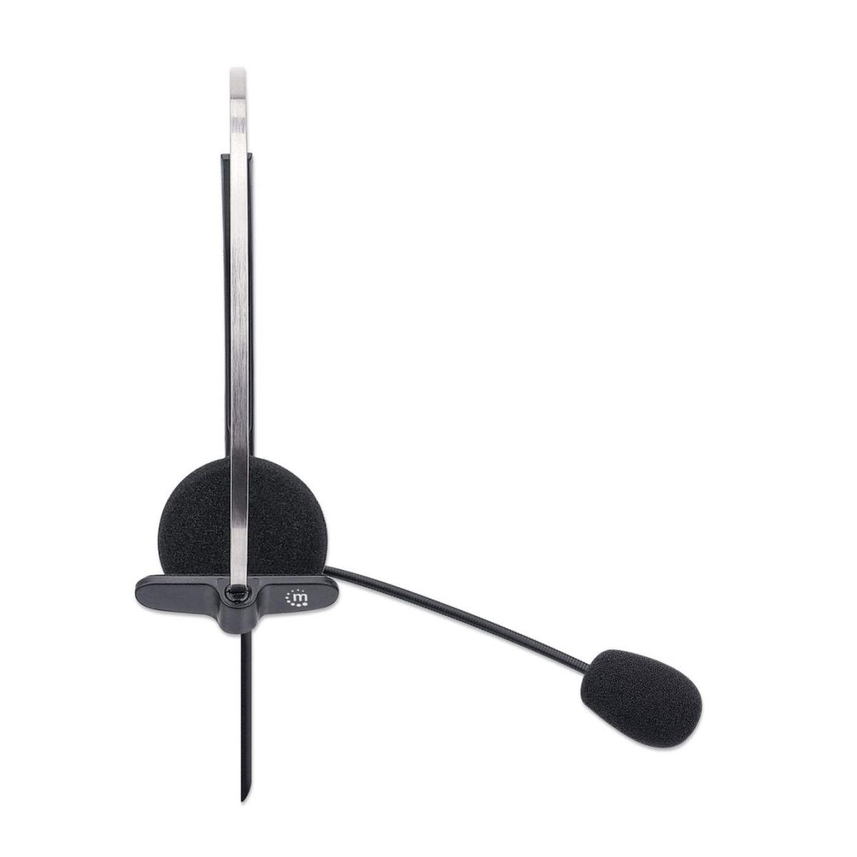 INTELLINET/MANHATTAN Headset - Single-sided Over-ear Design - Mono - USB