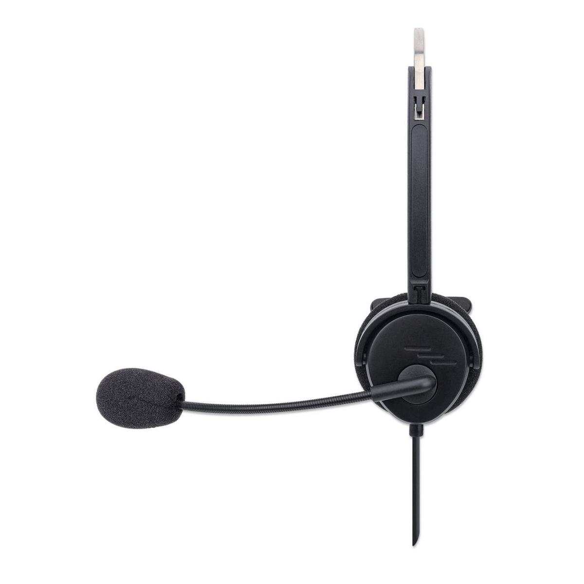INTELLINET/MANHATTAN Headset - Single-sided Over-ear Design - Mono - USB