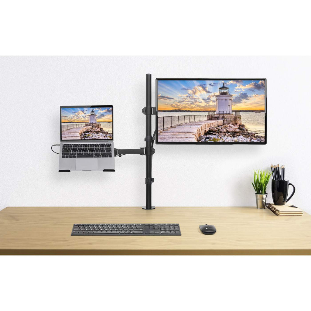 INTELLINET/MANHATTAN Desktop Combo Mount with Monitor Arm and Laptop Stand