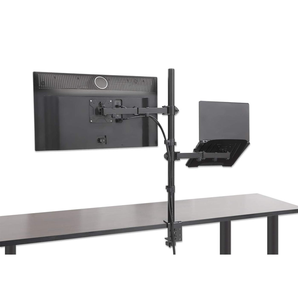 INTELLINET/MANHATTAN Desktop Combo Mount with Monitor Arm and Laptop Stand