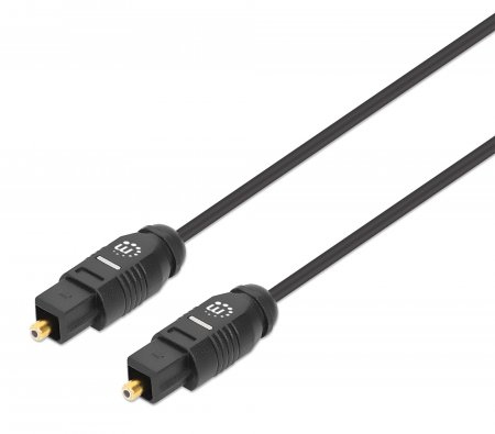 INTELLINET/MANHATTAN Toslink Digital Optical Audio Cable 2xToslink S/PDIF Male Gold-plated Contacts 5m Black