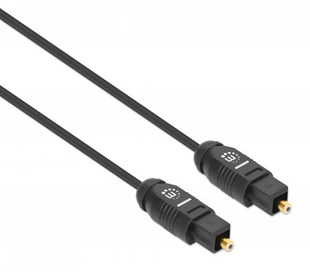 INTELLINET/MANHATTAN Toslink Digital Optical Audio Cable 2xToslink S/PDIF Male Gold-plated Contacts 5m Black