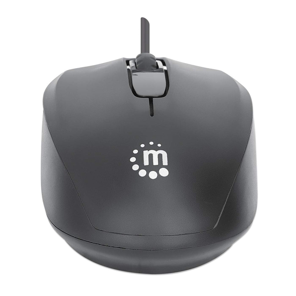 INTELLINET/MANHATTAN Wired Mouse - Comfort II - Optical - USB - Black
