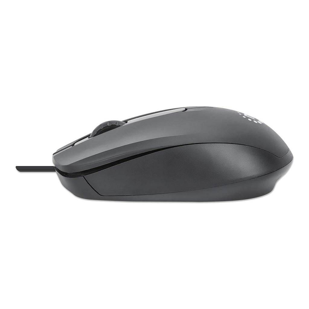 INTELLINET/MANHATTAN Wired Mouse - Comfort II - Optical - USB - Black