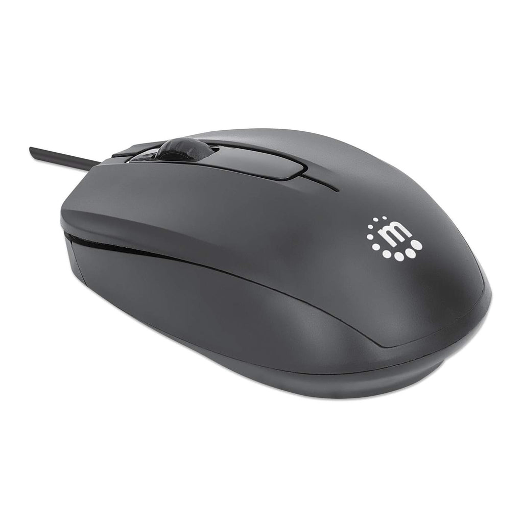 INTELLINET/MANHATTAN Wired Mouse - Comfort II - Optical - USB - Black