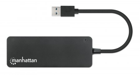 INTELLINET/MANHATTAN USB-A Dock/HUB 7-Port- 7X USB-A USB 3.0 Bus Power Black