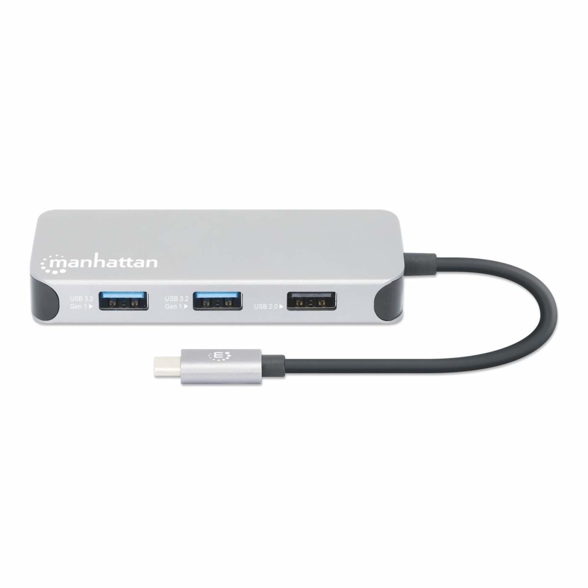 INTELLINET/MANHATTAN USB-C Dock/HUB/Reader 6-port- HDMI/Network/USB-A(X3)/USB-C Power Delivery