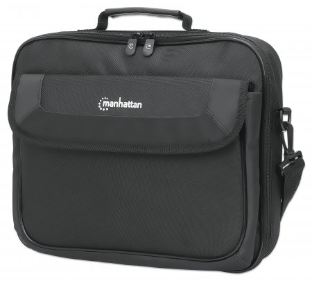 INTELLINET/MANHATTAN Cambridge Clamshell - 14.1in Notebook Bag - Black