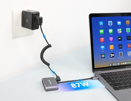 INTELLINET/MANHATTAN USB-C to HDMI & VGA 4-in-1 Docking Converter with Power Delivery