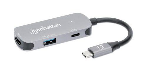 INTELLINET/MANHATTAN USB-C to HDMI 3-in-1 Docking Converter with Power Delivery