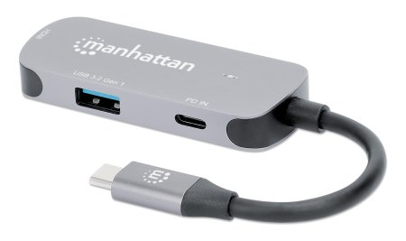 INTELLINET/MANHATTAN USB-C to HDMI 3-in-1 Docking Converter with Power Delivery