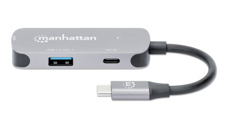 INTELLINET/MANHATTAN USB-C to HDMI 3-in-1 Docking Converter with Power Delivery