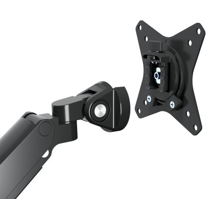 INTELLINET/MANHATTAN Aluminum Gas Spring Dual Monitor Desk Mount with 8-in-1 Docking Station