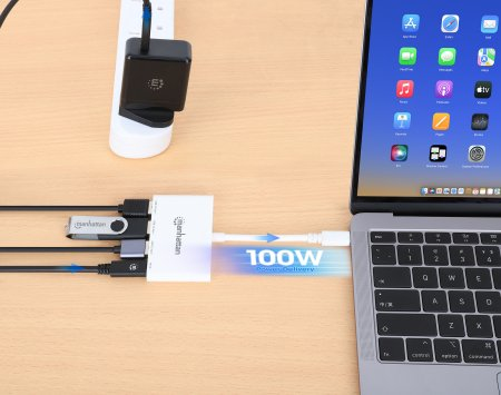 INTELLINET/MANHATTAN USB 3.0 Type-C Hub 3-Port with Power Delivery