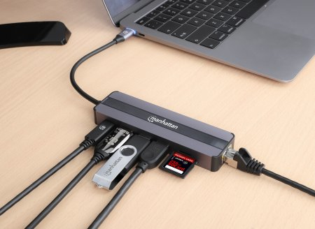 INTELLINET/MANHATTAN USB-C 7-in-1 Docking Station with Power Delivery